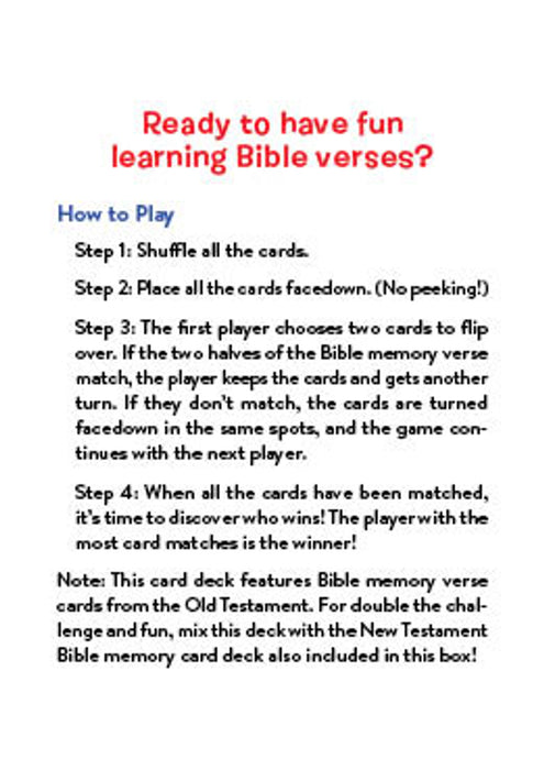 Bible Memory Match! Card Game