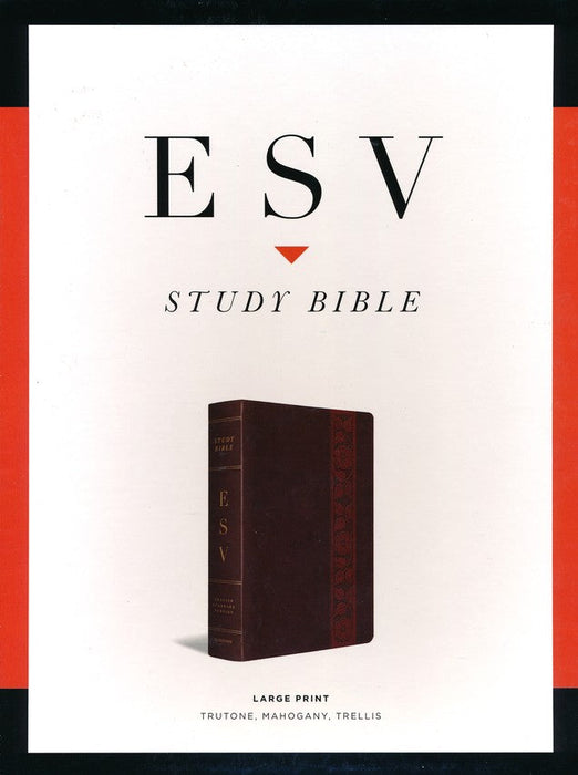ESV Study Bible Large Print - Mahogany TruTone Trellis Design Indexed