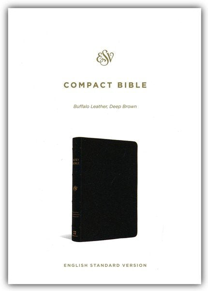 ESV Compact Bible - Deep Brown Buffalo Leather