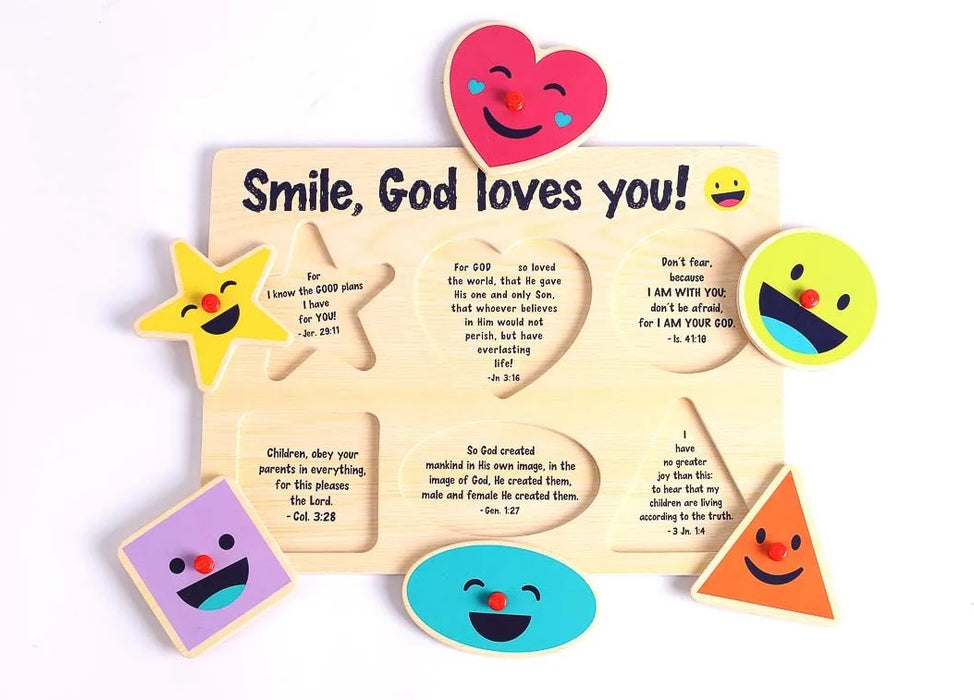 Smile God Loves You Wooden Puzzle