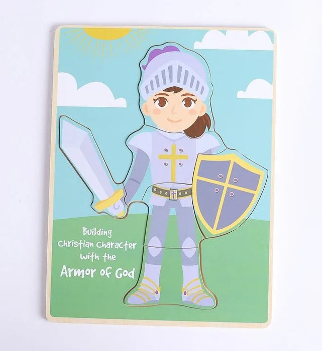 Armor of God Build-a-Kid Wooden Puzzle: Girl