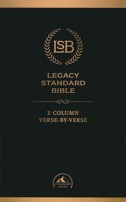 Legacy Standard 2 Column Verse-by-Verse Bible, Black Faux Leather, Indexed