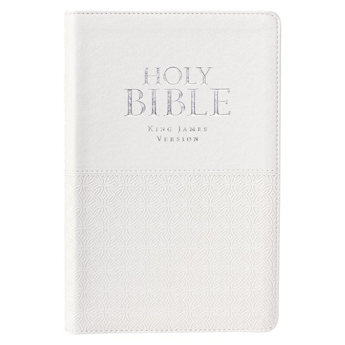 KJV Deluxe Gift Edition Bible White Faux Leather, Indexed