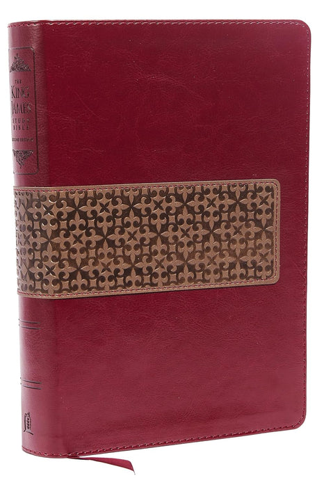 KJV Study Bible 2nd Edition Rich Ruby/Warm Taupe -op