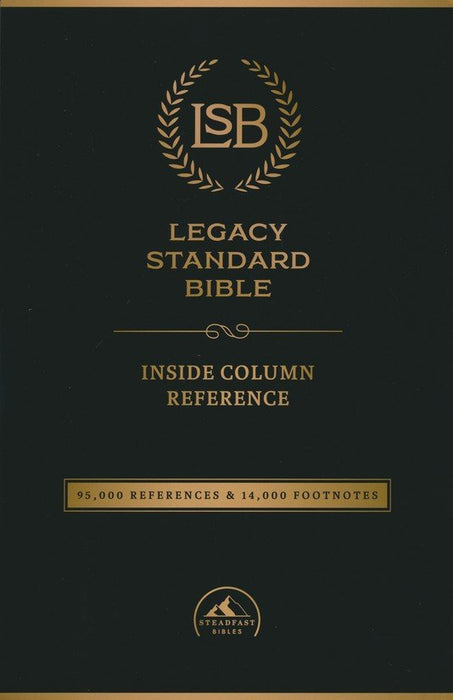 Legacy Standard Inside Column Reference Bible , Black Faux Leather