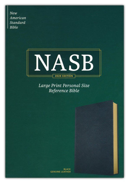 NASB Personal Size Large Print Reference Bible - Black Genuine Leather, 2020(top)