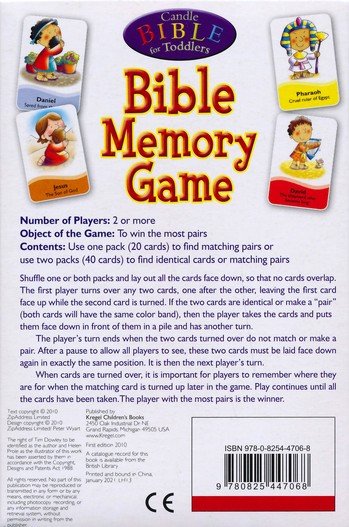 Candle Bible for Toddlers Bible Memory Game