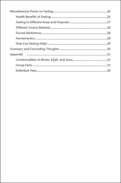 A Bible Study Focused on Fasting - Single User Downloadable PDF