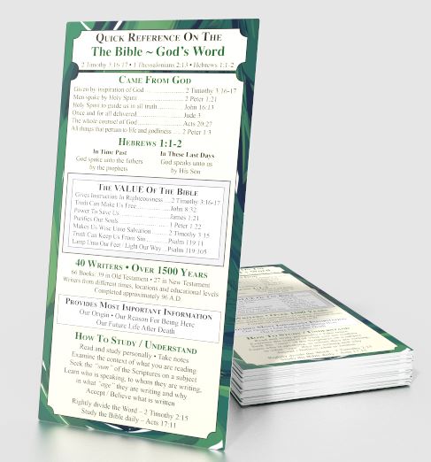 Quick Reference Bookmark on the Bible, God's Word