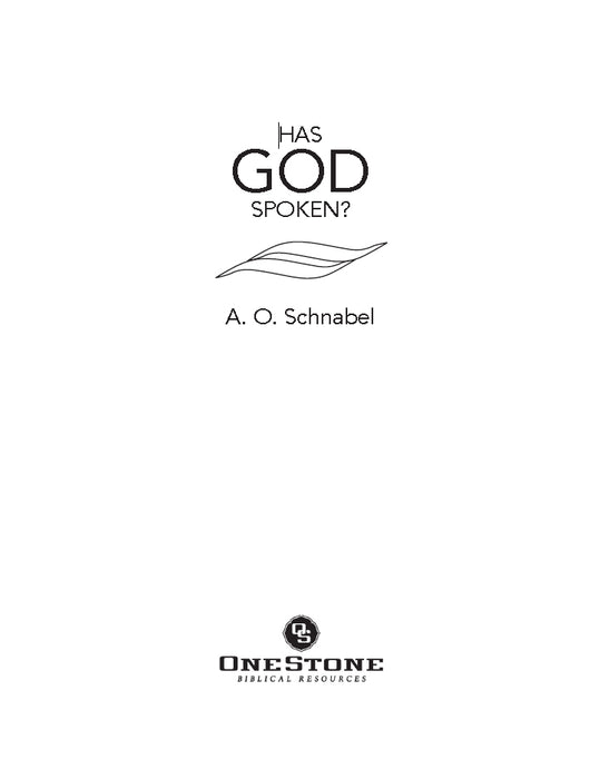 Has God Spoken? - Downloadable Single User PDF