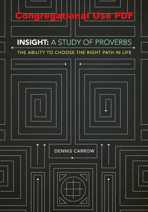 Insight: A Study of Proverbs - Downloadable Congregational Use PDF