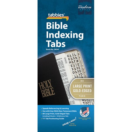 Tabbies - OT/NT Large Print - Gold Bible Indexing Tabs