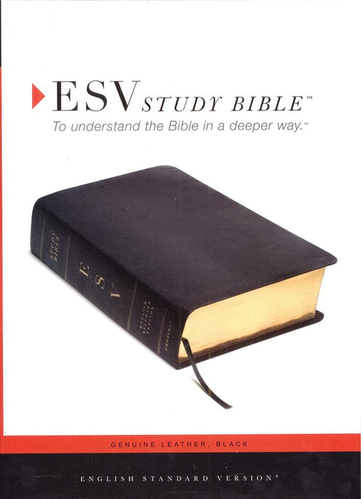 ESV Study Bible -  Black Genuine Leather