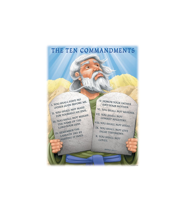 Ten Commandments Wall Chart