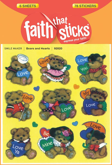Bears and Hearts Stickers