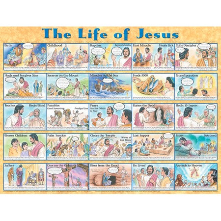 The Life of Jesus Wall Chart, Laminated