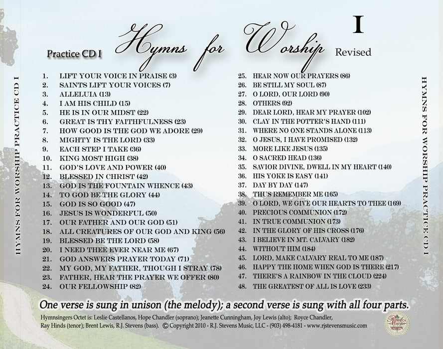 Hymns For Worship Practice CD #1