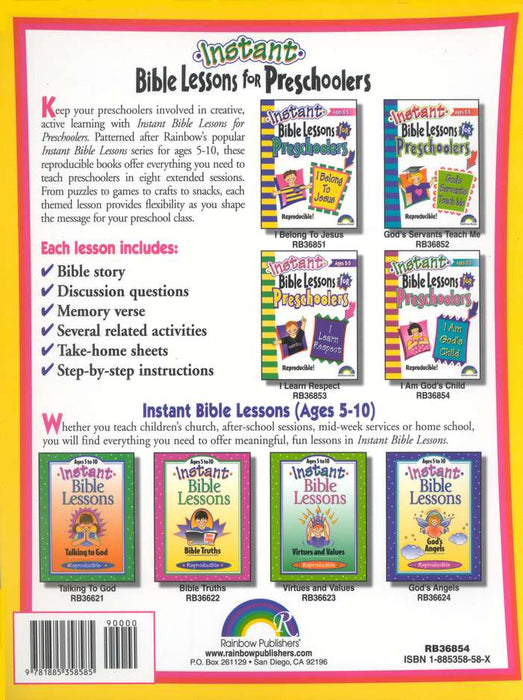 Instant Bible Lessons for Preschoolers - I Am God's Child