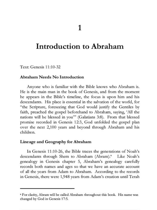 Abraham, Our Father in Faith: Genesis 12-15