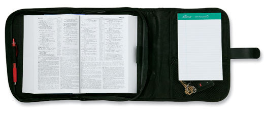 Tri-Fold Organizer Bible Cover - Black XXL