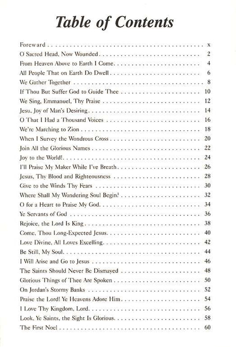 Table of Contents: Sample