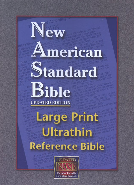 NAS Large Print UltraThin Reference Bible - Black Bonded Leather