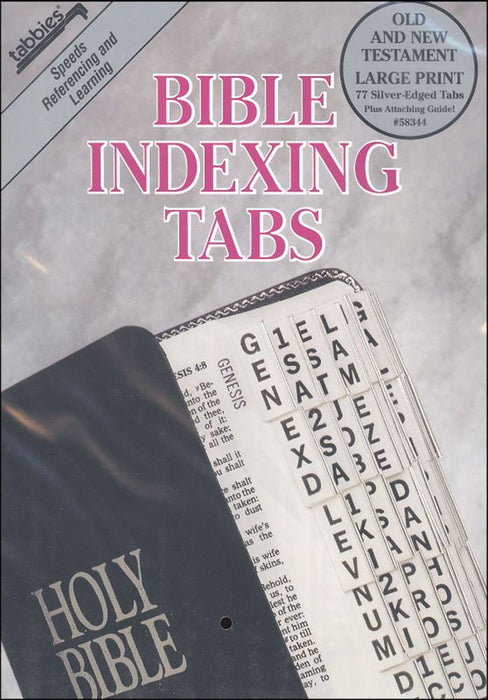 Tabbies OT/NT Large Print Silver Bible Indexing Tabs