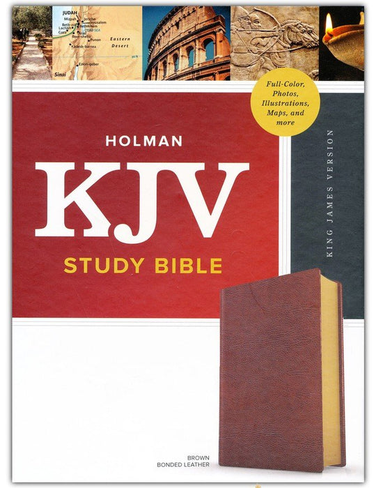 KJV Study Bible Saddle Brown Bonded (Full-Color)