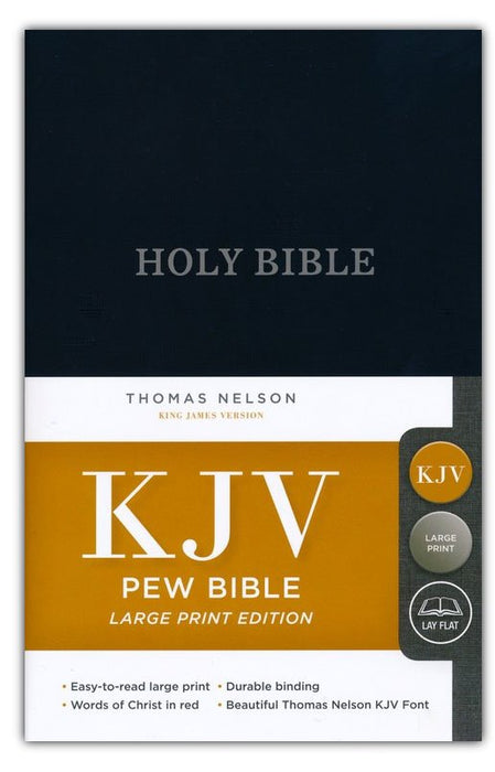 KJV Large Print Pew Bible, Comfort Print, Navy