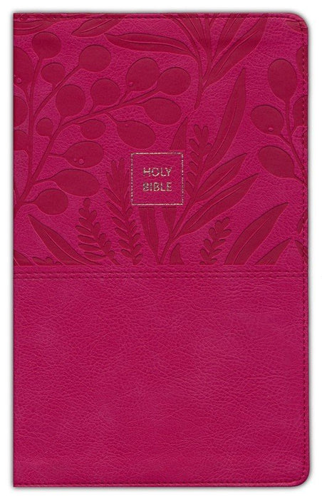 NKJV Personal Size Large Print Reference Bible, Pink Leathersoft