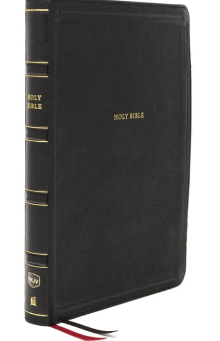 NKJV Deluxe Personal Size Large Print Reference Bible, Black LeatherSoft