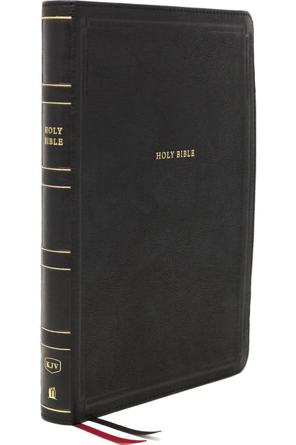 KJV Giant Print Thinline Bible, Black Leathersoft, Indexed