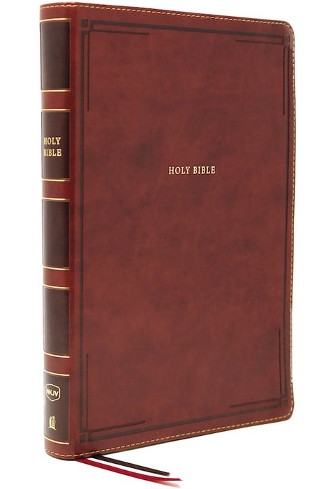 NKJV Giant Print Thinline Bible Brown Leathersoft Indexed