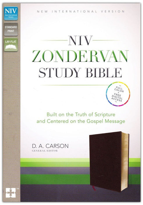 NIV Zondervan Study Bible Burgundy Bonded Leather