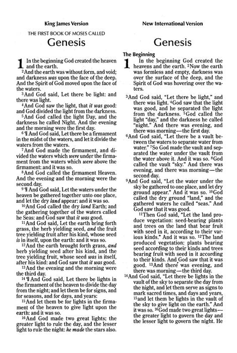 NIV & KJV Side-by-Side Large Print Bible Hardcover