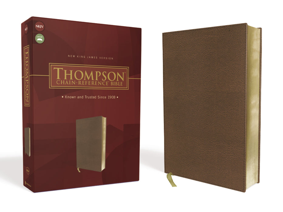 NKJV Thompson Chain Reference Bible, Brown Leathersoft