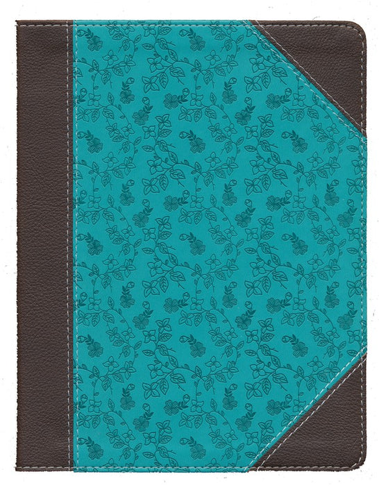 NIV Journal the Word Bible Chocolate/Turquoise Leathersoft