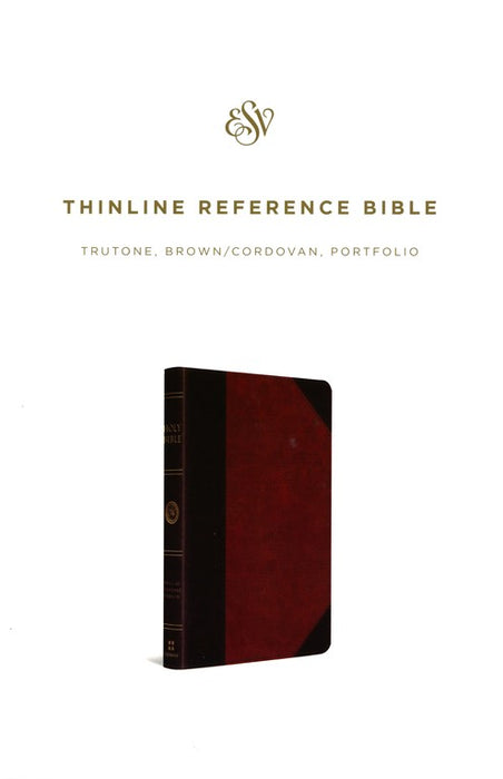 ESV Thinline Reference Bible Brown/Cordovan TruTone, Portfolio Design (op)