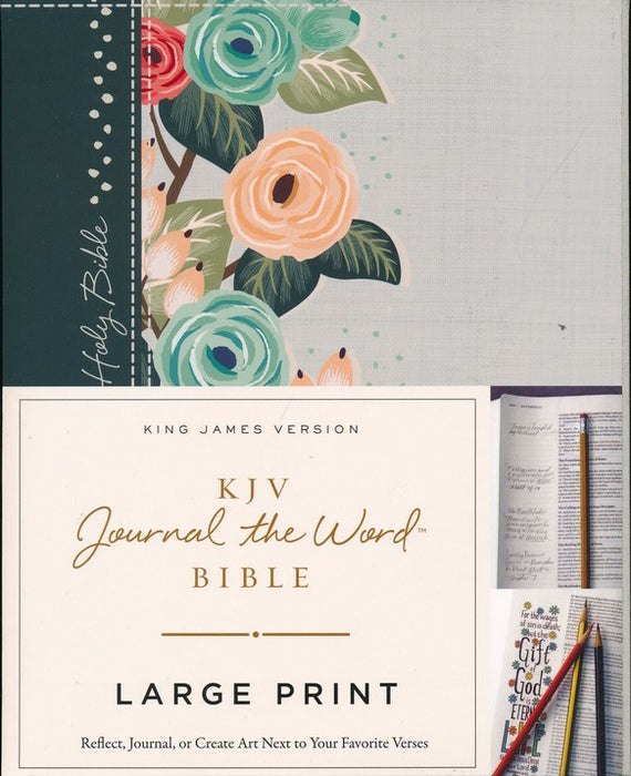 KJV Journal the Word Bible Large Print Teal Hardback