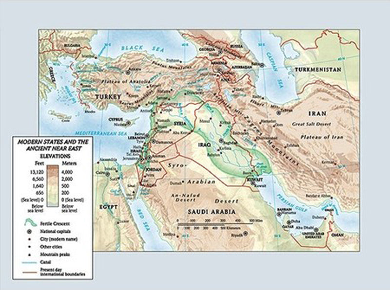 Modern States and the Ancient Near East Map