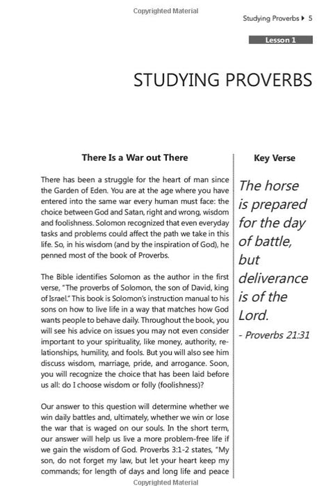 Proverbs (Faith Builder Series, 9:2)