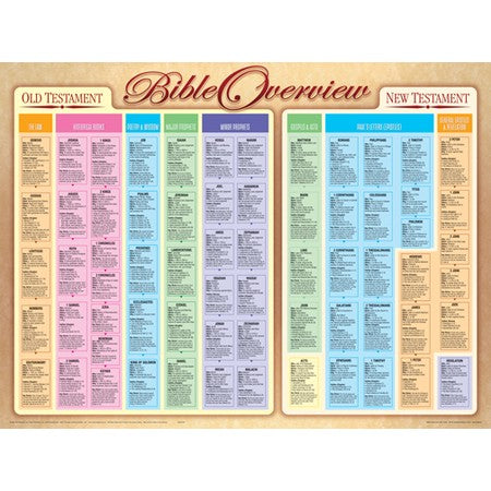 Bible Overview Wall Chart Laminated
