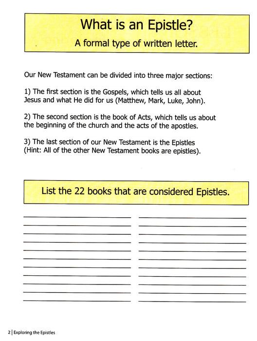 Exploring the Epistles Part 1 (Primary 3:3) Teacher Manual