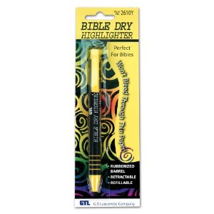 Bible Dry Refillable Highlighter - Yellow