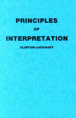 Principles Of Interpretation - Hardback