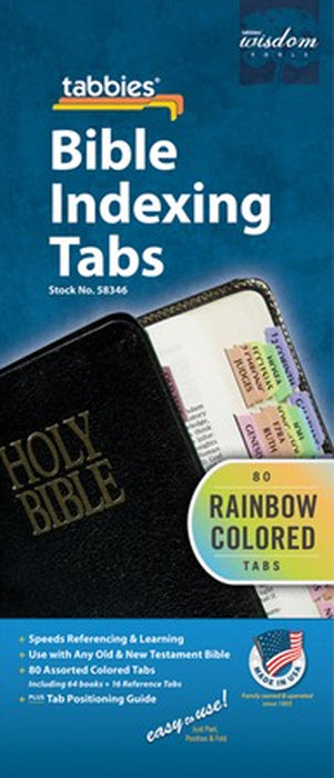Tabbies Rainbow Bible OT & NT Bible Indexing Tabs