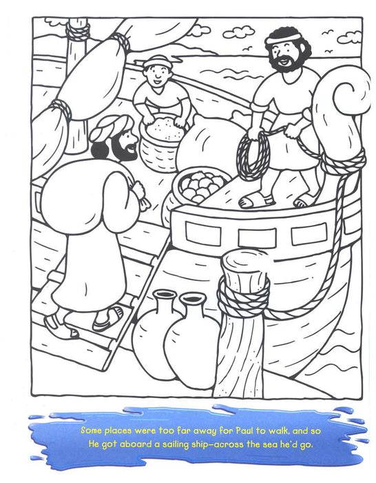 God Cares For Me Coloring Book (Paul's Shipwreck)