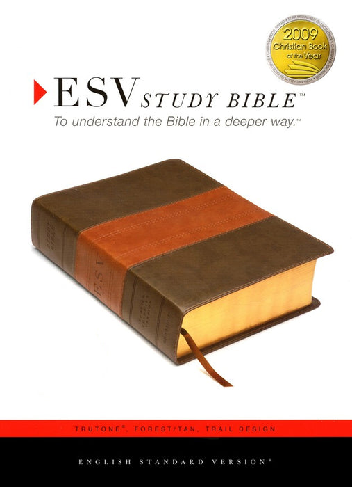 ESV Study Bible - Forest/Tan TruTone