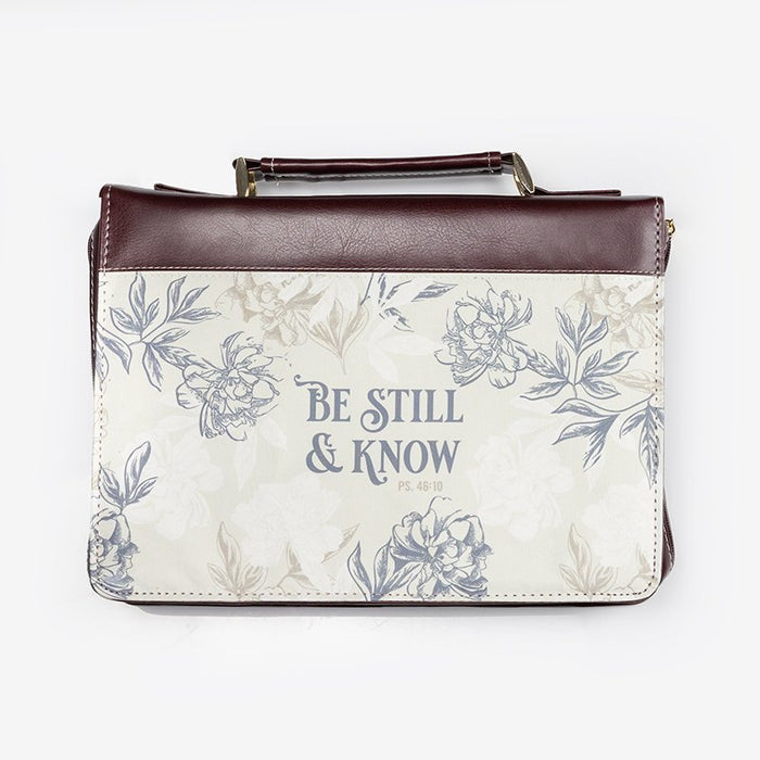 Bible Cover Lux Leather "Be Still and Know" XL