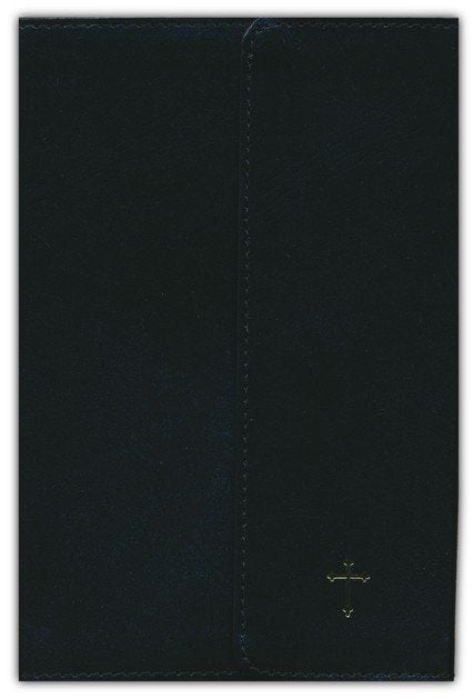 NKJV Compact Reference Bible with Snap Closure Black Leatherflex